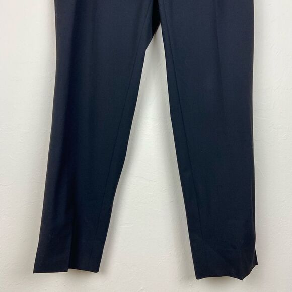 Lafayette 148 Crepe Wool-Blend Straight Leg Pant - Black - Picture 5 of 8